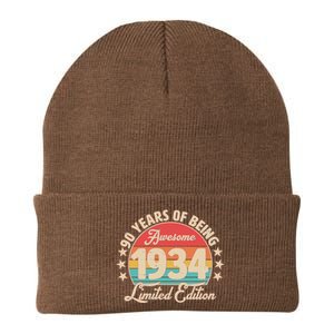 1934 Birthday 90 Years Of Being Awesome Limited Edition Knit Cap Winter Beanie