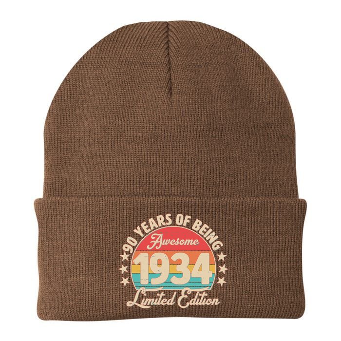 1934 Birthday 90 Years Of Being Awesome Limited Edition Knit Cap Winter Beanie