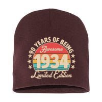 1934 Birthday 90 Years Of Being Awesome Limited Edition Short Acrylic Beanie