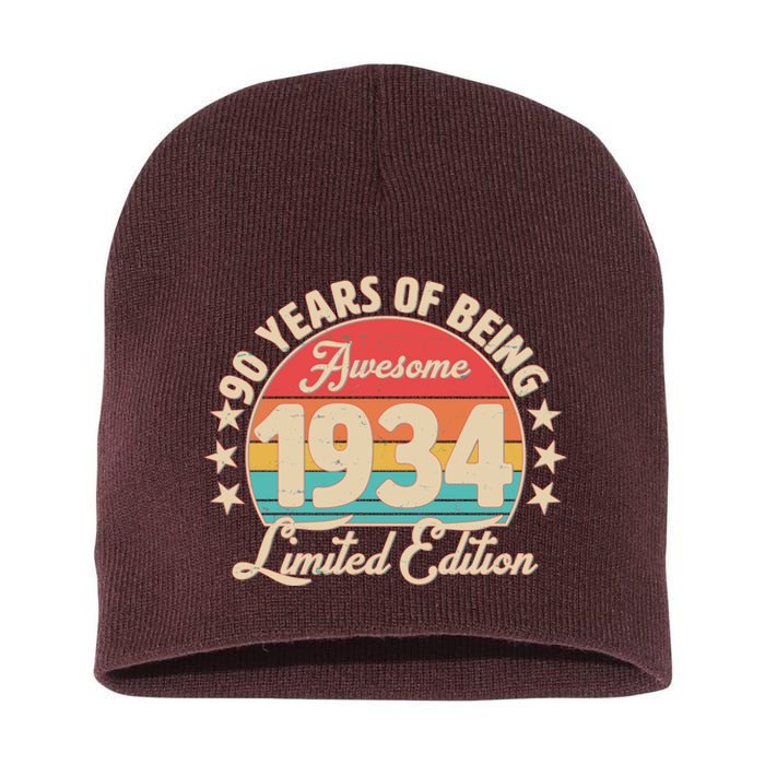 1934 Birthday 90 Years Of Being Awesome Limited Edition Short Acrylic Beanie