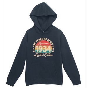 1934 Birthday 90 Years Of Being Awesome Limited Edition Urban Pullover Hoodie