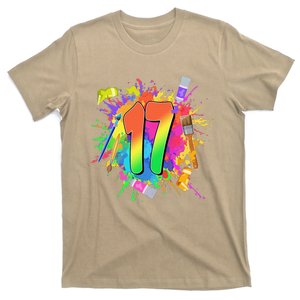 17th Birthday Art Painting Theme Party 17 Year Old Bday T-Shirt