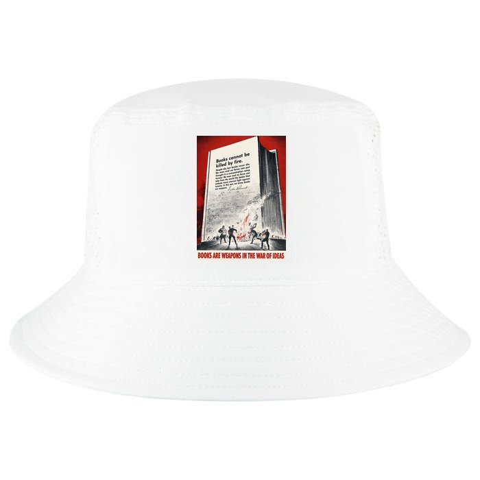 1940s Books Are Weapons Book Burning Wwii Propaganda War Poster Cool Comfort Performance Bucket Hat