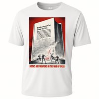 1940s Books Are Weapons Book Burning Wwii Propaganda War Poster Cooling Performance Crew T-Shirt