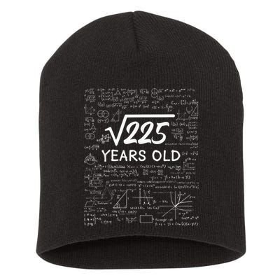 15 Birthday Boy  Son Him Girl Funny Math 15th Birthday Short Acrylic Beanie