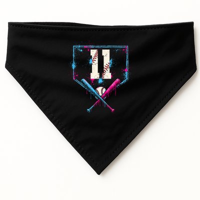 11th Birthday Baseball Home Plate Drip Ice Cream Sprinkle USA-Made Doggie Bandana
