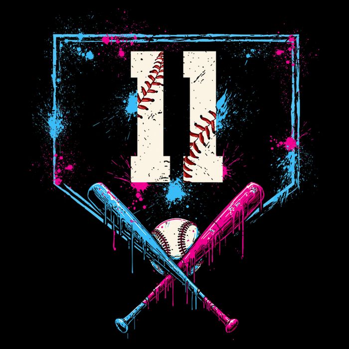 11th Birthday Baseball Home Plate Drip Ice Cream Sprinkle Sweatshirt