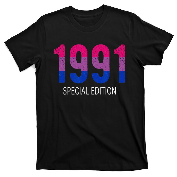 1991 Bisexual Birthday Bisexual Pride Bi Gift Bisexuality T-Shirt