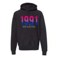 1991 Bisexual Birthday Bisexual Pride Bi Gift Bisexuality Premium Hoodie