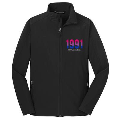 1991 Bisexual Birthday Bisexual Pride Bi Gift Bisexuality Core Soft Shell Jacket