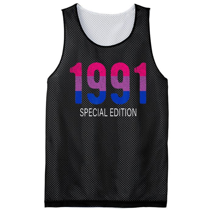 1991 Bisexual Birthday Bisexual Pride Bi Gift Bisexuality Mesh Reversible Basketball Jersey Tank