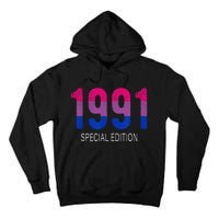 1991 Bisexual Birthday Bisexual Pride Bi Gift Bisexuality Tall Hoodie