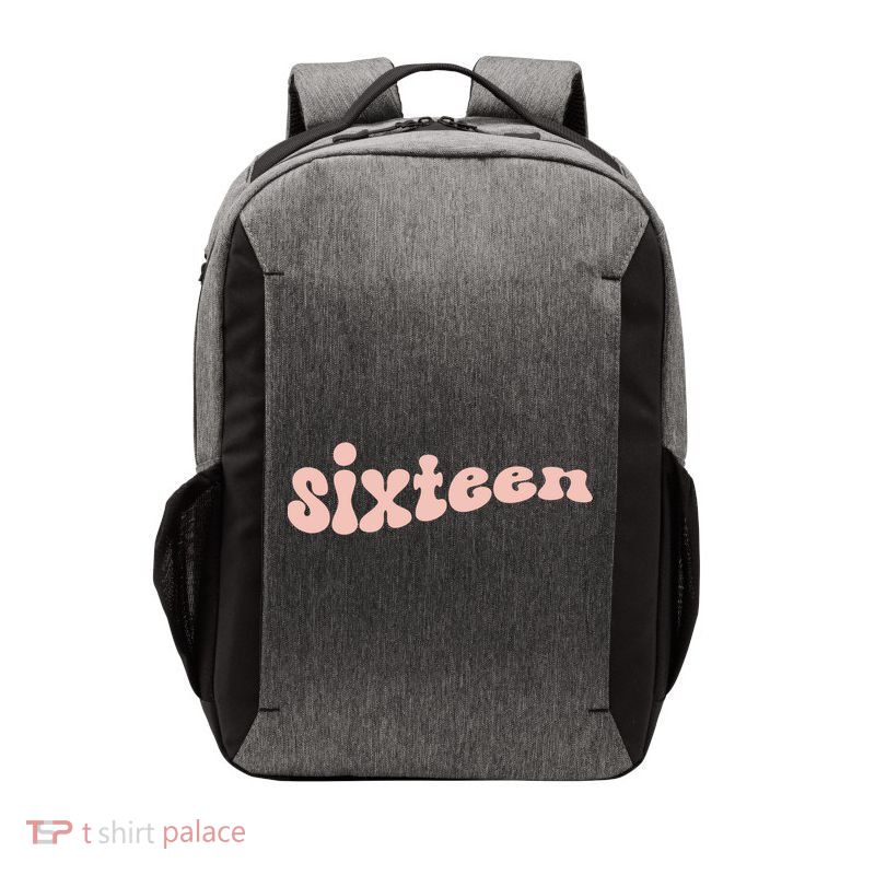 16th Birthday Boho Retro Vintage Wavy 16 Sweet Sixteen Gift Vector Backpack