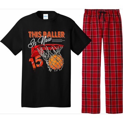 15th Birthday Basketball  Funny 15 Years Old  Gift Pajama Set