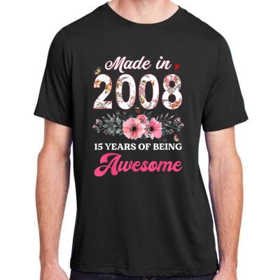 15th Birthday Born in 2008 15 Year Old Gift Girl Teen Adult ChromaSoft Performance T-Shirt