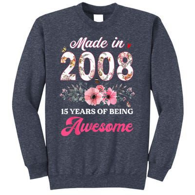 15th Birthday Born in 2008 15 Year Old Gift Girl Teen Sweatshirt