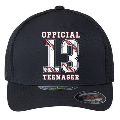 13th Birthday Boy Party Baseball Teenage Flexfit Unipanel Trucker Cap