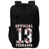 13th Birthday Boy Party Baseball Teenage Impact Tech Backpack