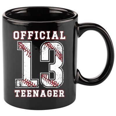 13th Birthday Boy Party Baseball Teenage 11oz C Handle Ceramic Mug