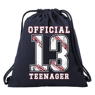 13th Birthday Boy Party Baseball Teenage Drawstring Bag