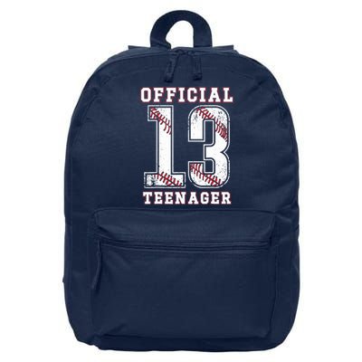 13th Birthday Boy Party Baseball Teenage 16 in Basic Backpack