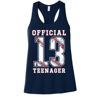 13th Birthday Boy Party Baseball Teenage Womens Tank Top