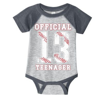 13th Birthday Boy Party Baseball Teenage Infant Baby Jersey Bodysuit