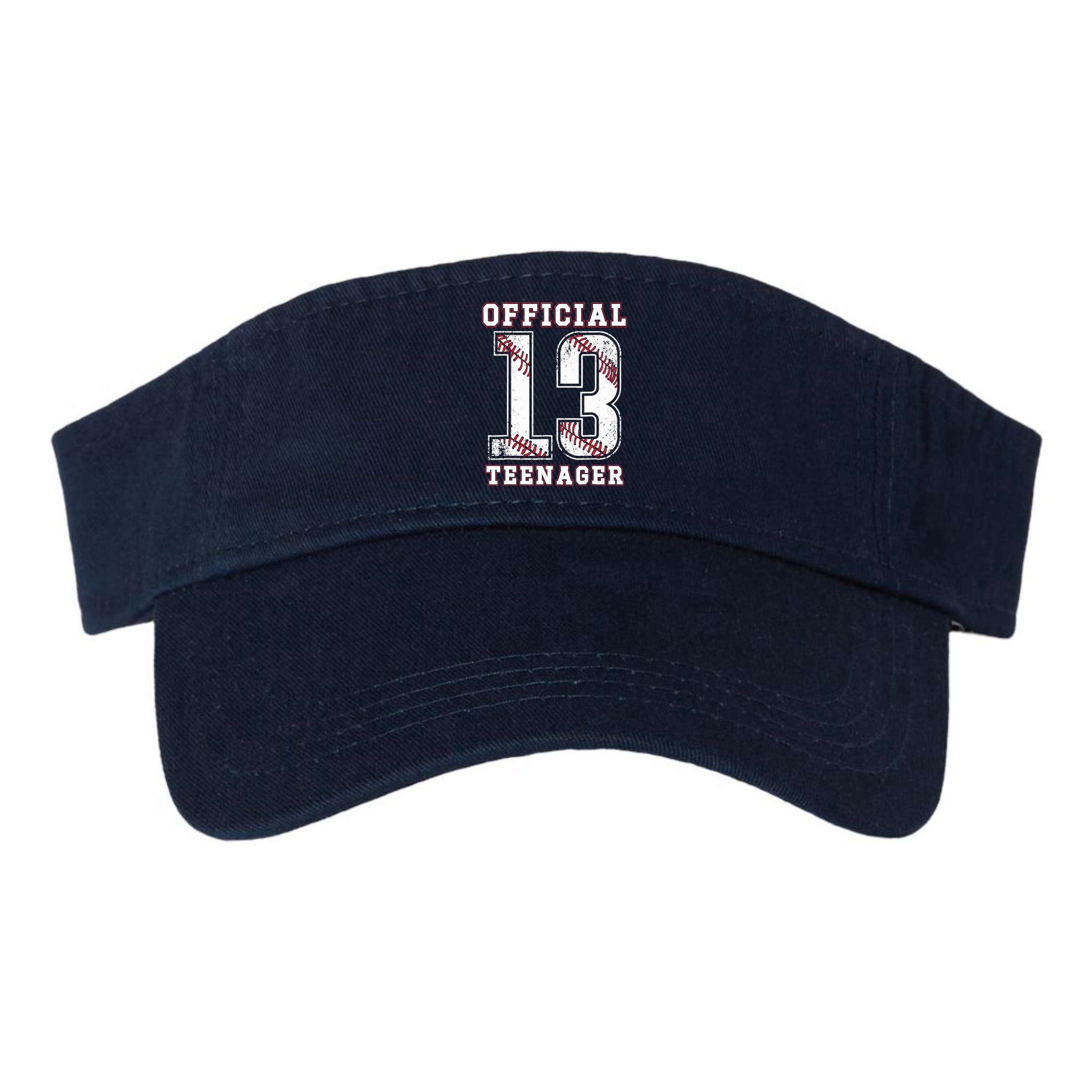 13th Birthday Boy Party Baseball Teenage Visor