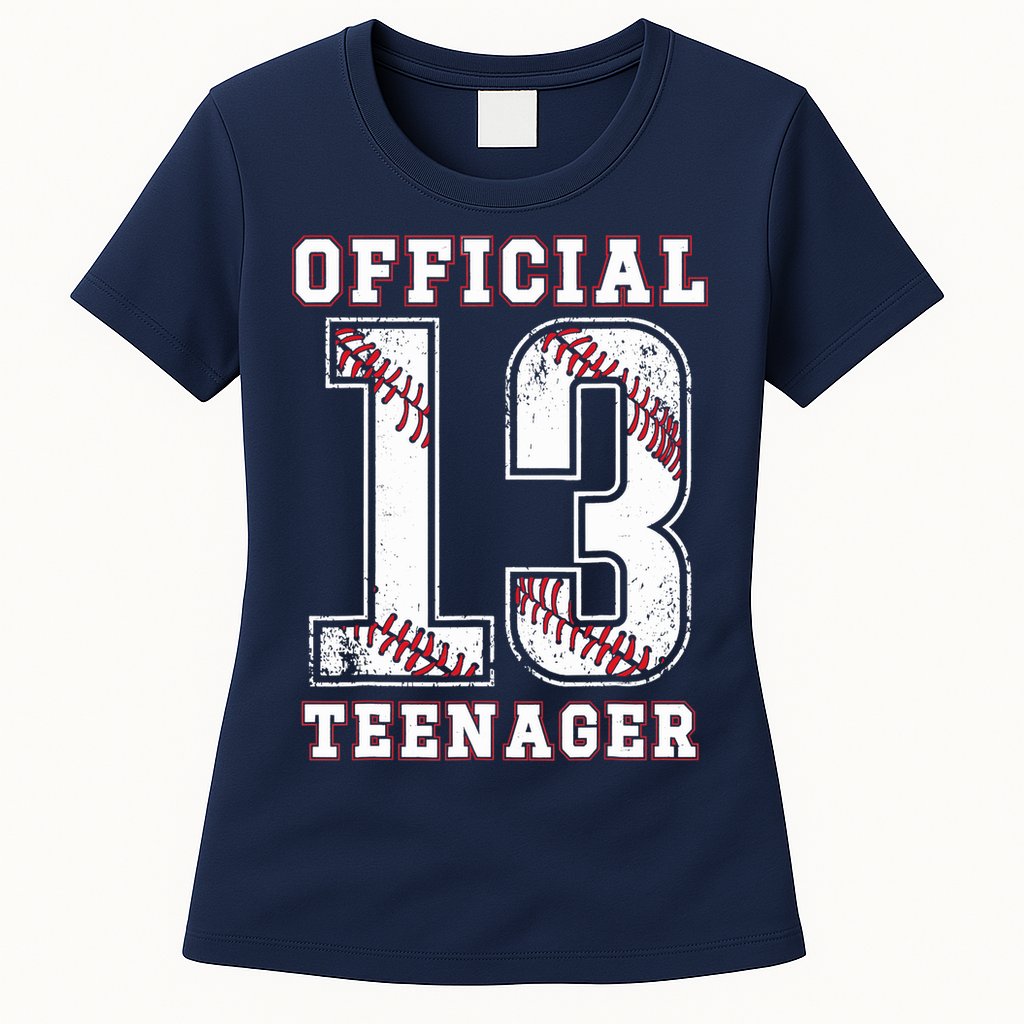 13th Birthday Boy Party Baseball Teenage Womens T-Shirt