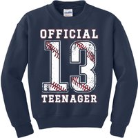 13th Birthday Boy Party Baseball Teenage Kids Sweatshirt