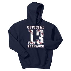 13th Birthday Boy Party Baseball Teenage Kids Hoodie