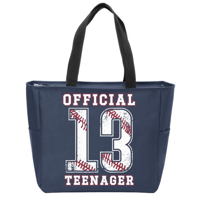 13th Birthday Boy Party Baseball Teenage Zip Tote Bag