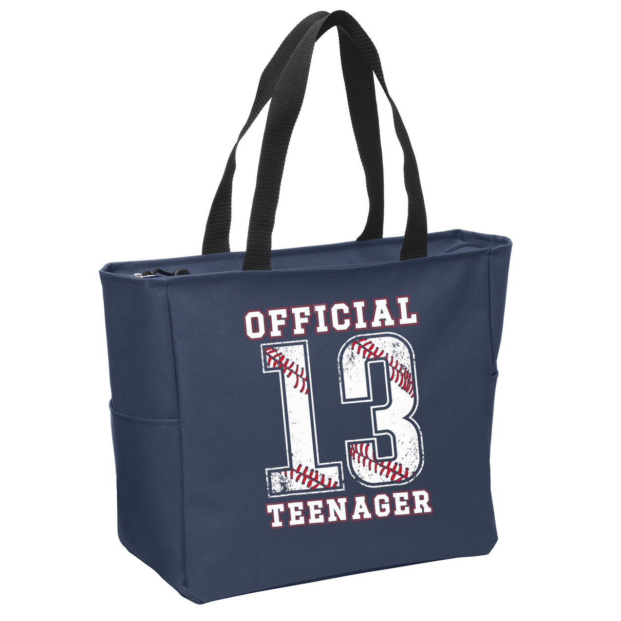 13th Birthday Boy Party Baseball Teenage Zip Tote Bag