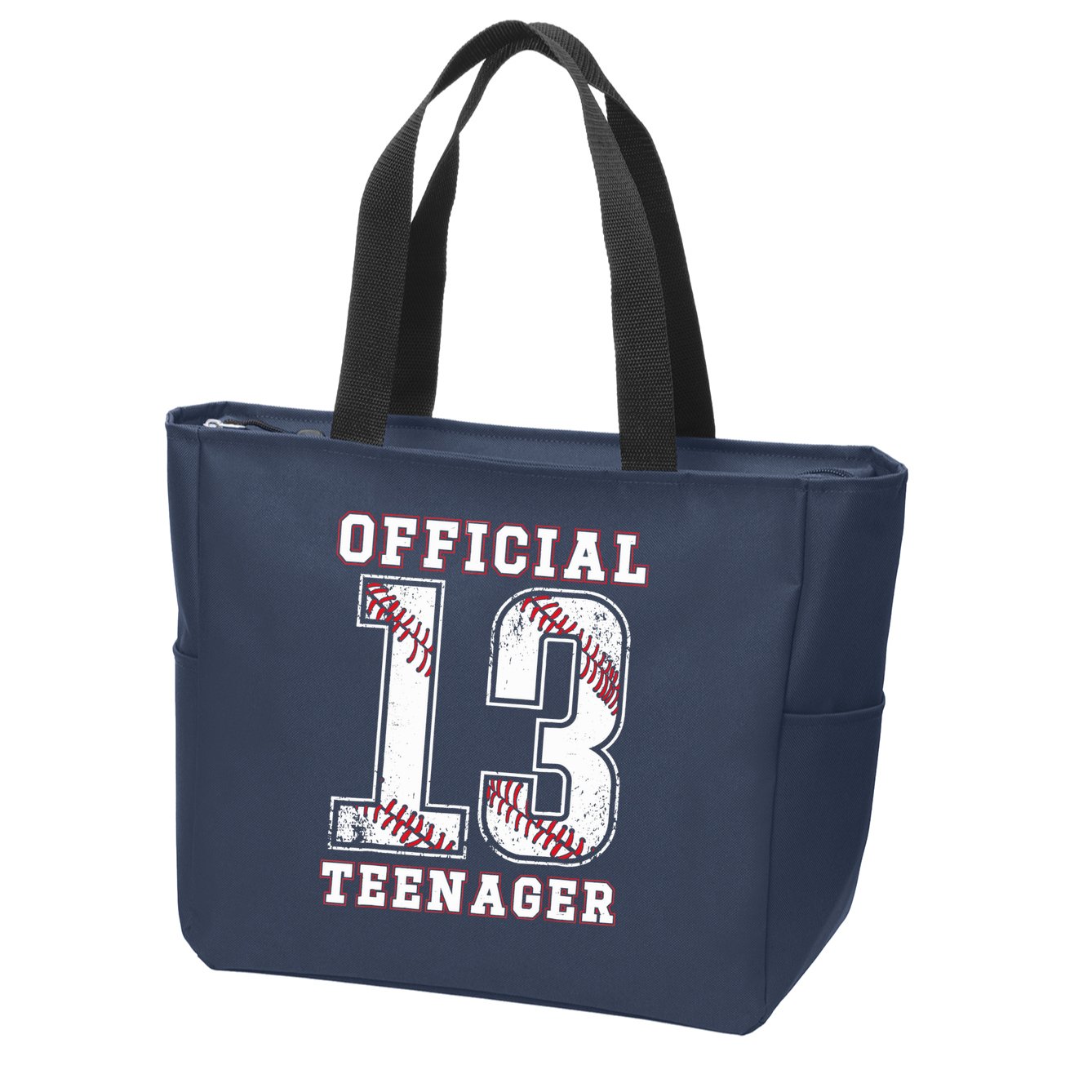 13th Birthday Boy Party Baseball Teenage Zip Tote Bag