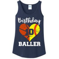 10th Birthday Baller Funny 10 Year Old Softball Basketball Ladies Essential Tank