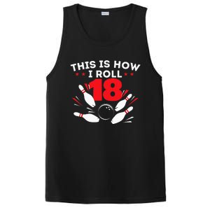 18th Birthday Bowling Lover 18 Years Old Bday PosiCharge Competitor Tank