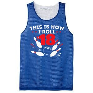 18th Birthday Bowling Lover 18 Years Old Bday Mesh Reversible Basketball Jersey Tank