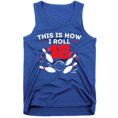 18th Birthday Bowling Lover 18 Years Old Bday Tank Top