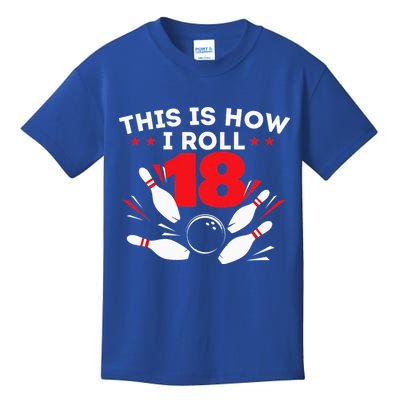 18th Birthday Bowling Lover 18 Years Old Bday Kids T-Shirt