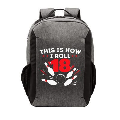 18th Birthday Bowling Lover 18 Years Old Bday Vector Backpack