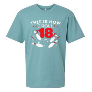 18th Birthday Bowling Lover 18 Years Old Bday Sueded Cloud Jersey T-Shirt