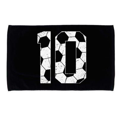 10th Birthday Boy Soccer Player Football 10 Years Old Microfiber Hand Towel