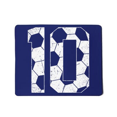 10th Birthday Boy Soccer Player Football 10 Years Old Mousepad