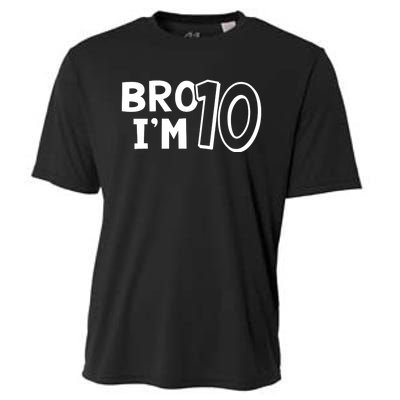 10th Birthday Boy Bro I’m 10 Year Old Ten Tenth Party Cooling Performance Crew T-Shirt