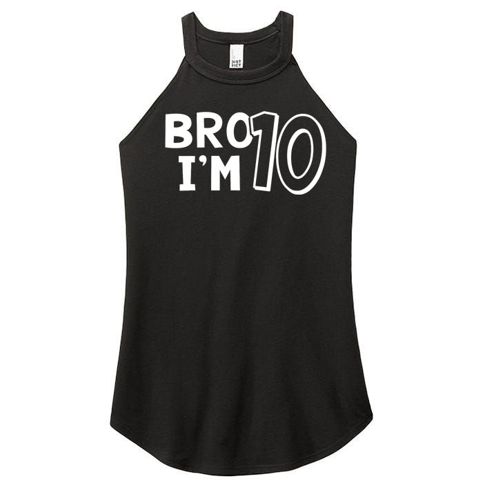 10th Birthday Boy Bro I’m 10 Year Old Ten Tenth Party Women's Perfect Tri Rocker Tank