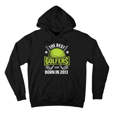 10th Birthday Best Golfers Tees Born In 2013 By Par Golfing Hoodie