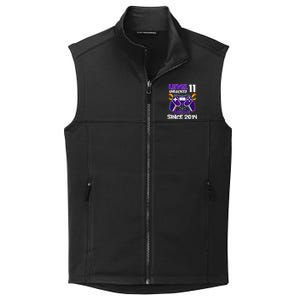 11th Birthday Boy Level 11 Unlocked Awesome Since 2014 Collective Smooth Fleece Vest