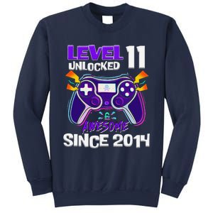 11th Birthday Boy Level 11 Unlocked Awesome Since 2014 Sweatshirt