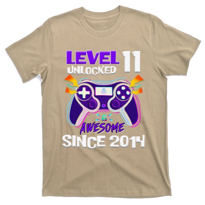 11th Birthday Boy Level 11 Unlocked Awesome Since 2014 T-Shirt