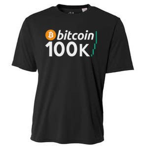 100k Bitcoin Btc To The Moon Cryptocurrency Hodl Cooling Performance Crew T-Shirt